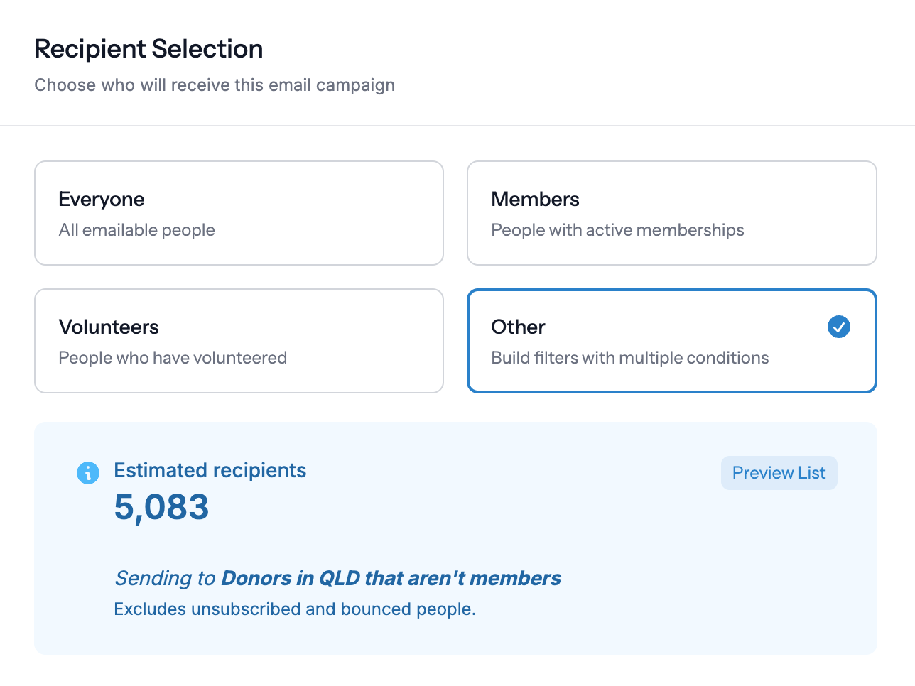 Email campaign segmentation